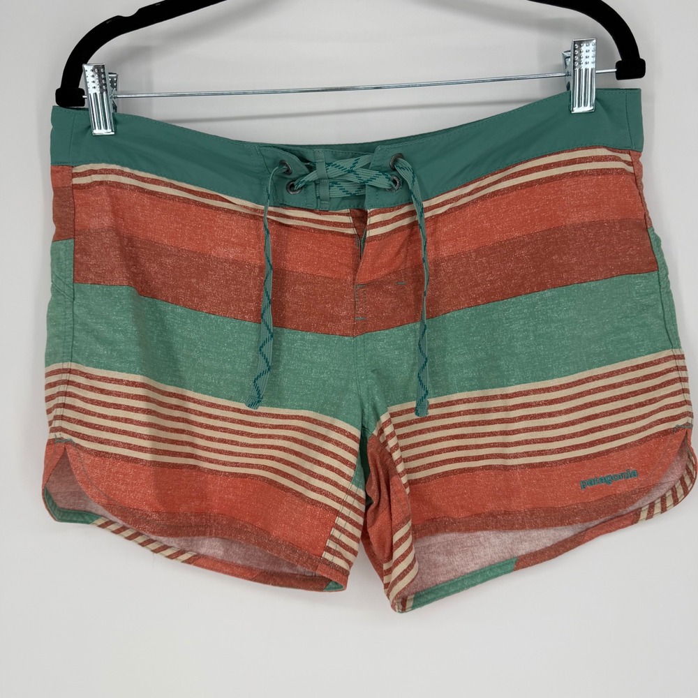 PATAGONIA WOMEN'S WAVEFARER BOARDSHORTS RED TEAL SIZE 8 SURF SWIM OUTDOORS KAYAK